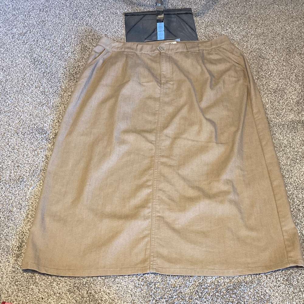 Cato Classic Khaki A-Line Skirt